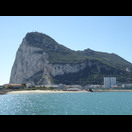 Der Felsen von Gibraltar vom Ort “La Linea de la Concepción” aus
